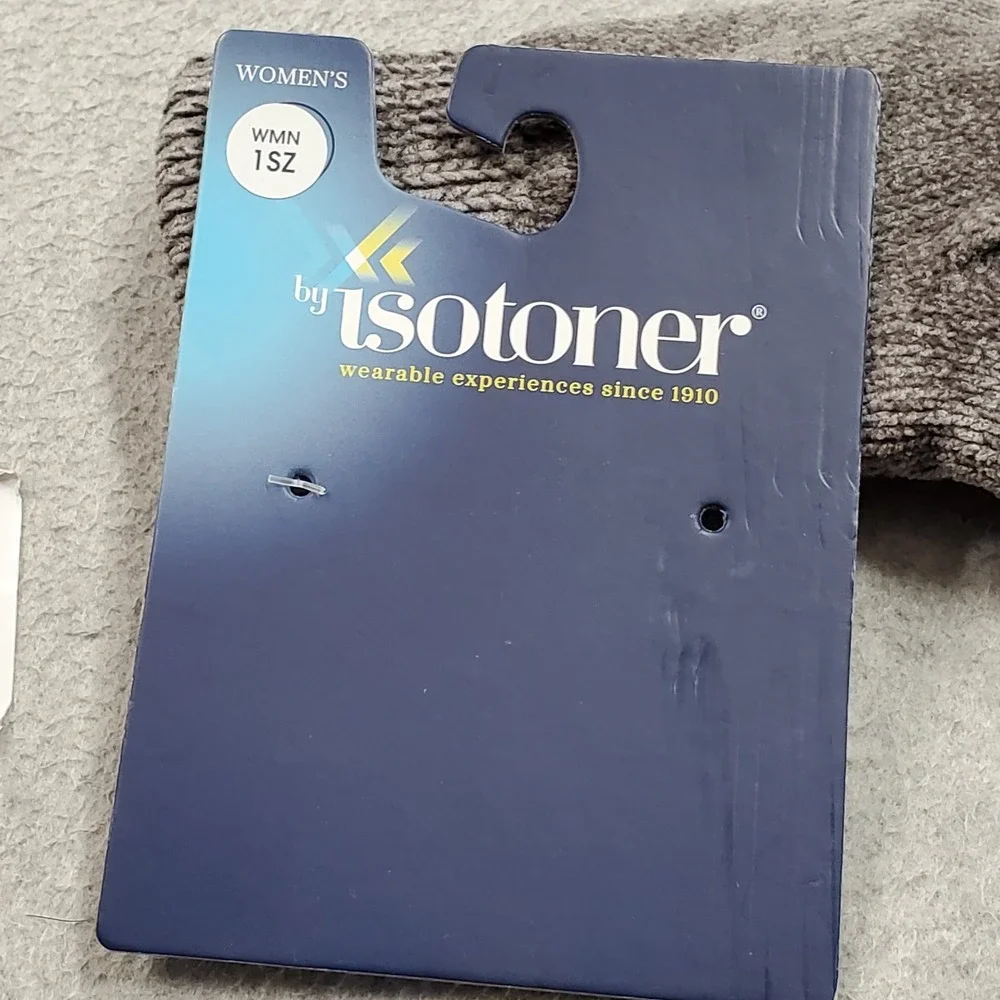 Isotoner Women 1SZ Gray Gloves 20315 Lined